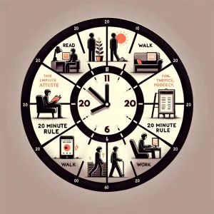 Die 20-Stunden-Regel als Uhr dargestellt